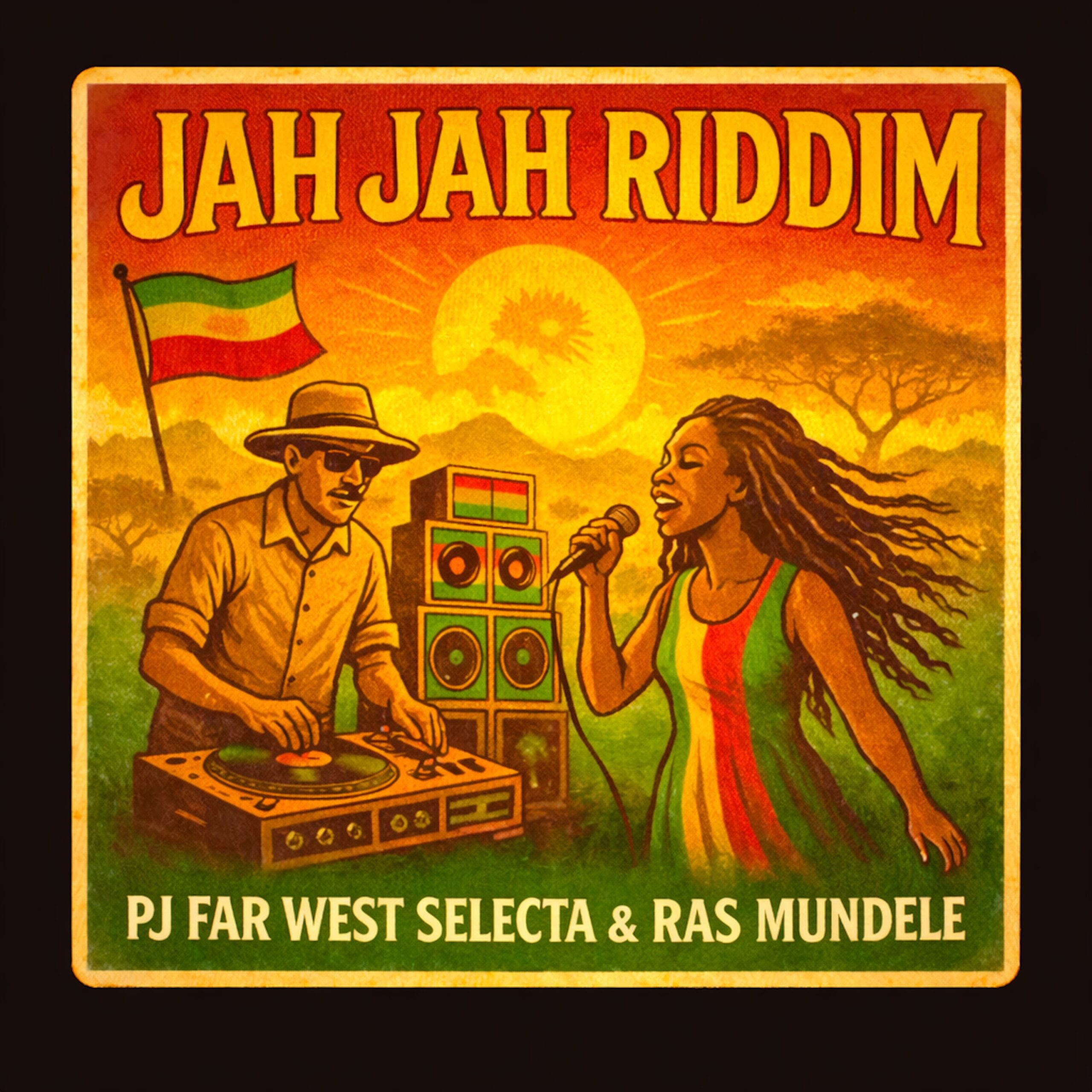 PJ Far West Selecta & Ras Mundele announce the single “Jah Jah Riddims”, a new roots reggae release featuring Jamaican vocalist Noya on lead vocals